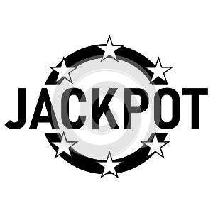 Jackpot icon on white background. Big win sign. Jackpot casino lotto symbol. flat style