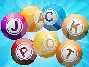 Jackpot lottery bingo balls