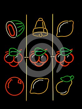 Jackpot machine neon