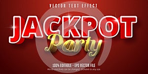 Jackpot prize style, editable text effect