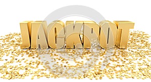 Jackpot with stars on white background High quality 3D Render