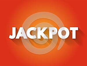 Jackpot text quote, concept background