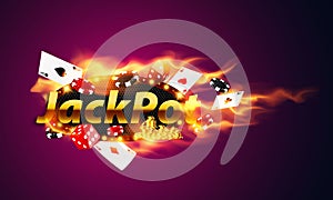 Jackpot winner party celebration concept. Online casino.