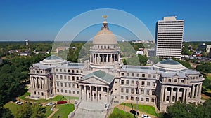 Jackson, Aerial View, Mississippi State Capitol, Downtown, Amazing Landscape