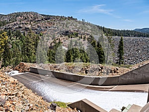 Jackson Meadows Reservoir dam spillway photo