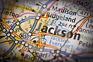 Jackson, Mississippi on map