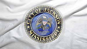 Jackson of Mississippi of United States flag background