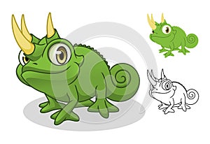 Jackson`s Chameleon Cartoon Character Mascot Design