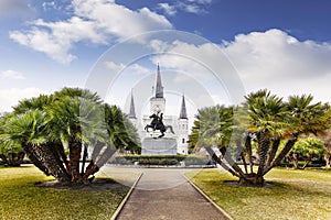 Jackson Square in French Quarter of New Orleans, USA