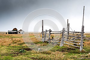 JACKSON, WYOMING/USA - SEPTEMBER 30 : View of Mormon Row near Jackson Wyoming on September 30, 2013