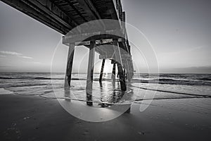 JACKSONVILLE BEACH FISHING PIER SUNRISE