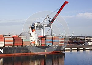 Jacksonville City Port Cargo Ship