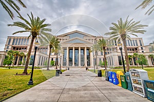 JACKSONVILLE, FL - APRIL 8, 2018: Duval County Courthouse on a cloudy day