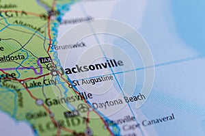 Jacksonville, Florida on map