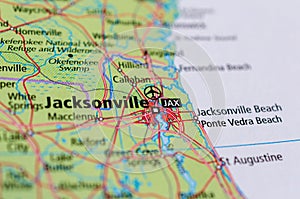 Jacksonville, Florida on map