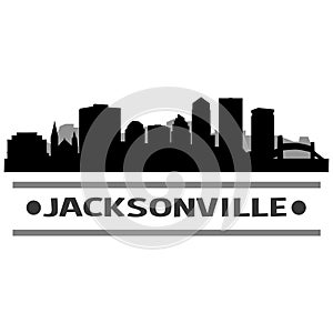 Jacksonville Skyline City Icon Vector Art Design