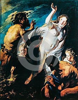 Jacob Or Jacques Jordaens. Pan And Syrinx. Jacob Jordaens Was A Flemish Painter, Draughtsman And Tapestry Designer Known