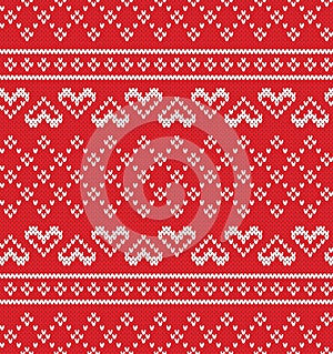 Jacquard Heart Seamless Knitting Pattern