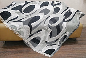 Jacquard and woven Throw blanket with high resolution