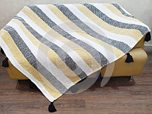 Jacquard and woven Throw blanket with high resolution