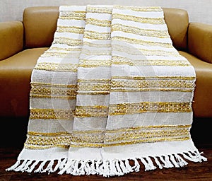 Jacquard and woven Throw blanket with high resolution