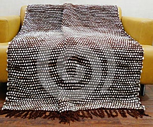 Jacquard and woven Throw blanket with high resolution