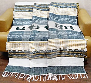 Jacquard and woven Throw blanket with high resolution