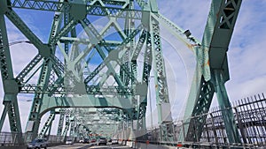 Jacques Cartier Bridge in the city of Montreal Canada - MONTREAL, QUEBEC - APRIL 20, 2024