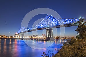 Jacques Cartier bridge at dusk photo