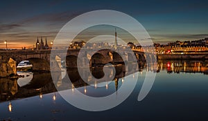 Jacques-Gabriel Bridge over the Loire River in Blois, France