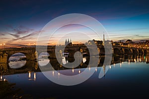 Jacques-Gabriel Bridge over the Loire River in Blois, France