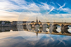 Jacques-Gabriel Bridge over the Loire River in Blois, France