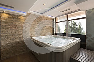 Jacuzzi bath in hotel spa center