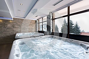 Jacuzzi baths in hotel spa center
