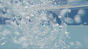 Jacuzzi jet air bubbles underwater