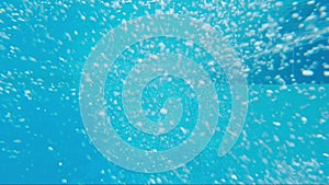 Jacuzzi jet air bubbles underwater