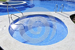 Jacuzzi outdoor blue swimming pool