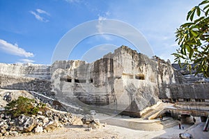 Jaddih Hill Bukit Jaddih a geological view of limestone hill in Bangkalan, Madura, Indonesia