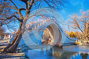 The Jade Belt Bridge of the Summer Palace in Beijing, China