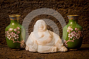 Jade Budai Maitreya antique background photo