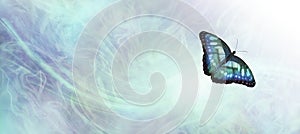 Jade Butterfly Message Background Banner