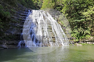 The jade curtain waterfall on sanqingshan mountain, adobe rgb