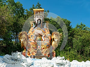 The Jade Emperor statue in Hat Yai, Thailand photo