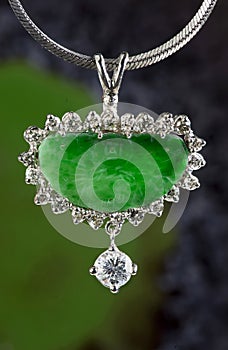 Jade Pendent and Diamonds.