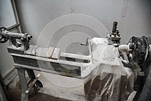Jade processing machine. Stone processing on machine