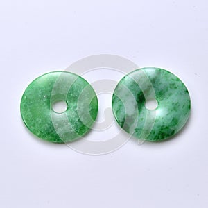 Jade sculpture gemstone pendant donut photo