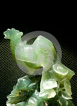 Jade sculpture of Heaven Chicken, Holy animal in China