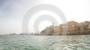 Jaffa old city and sea port. Panoramic view