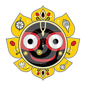 Jagannath. Indian God of the Universe.