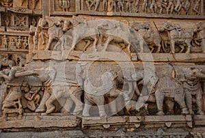 Jagdish Mandir Temple. Udaipur, India. Fragments of walls.